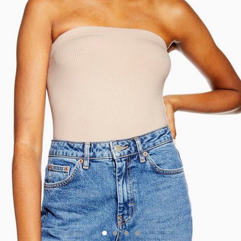 TopShop Nude Tube Top Bodysuit